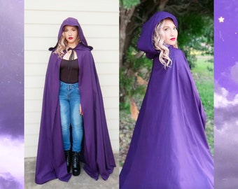purple cape coat