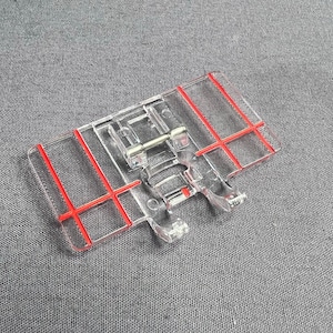 Clear Top-Load Border Guide Presser Foot for Brother Singer Janome Babylock and More Low Shank Domestic Sewing Machines