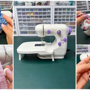 1pc Electric Mini Sewing Machine Adjustable Telescopic Table, Portable Home Sewing Machine For Beginners For DIY Clothing And Crafts