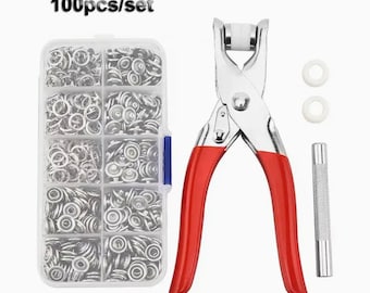 400 Piece DIY Snap Button Kit with Fasteners Pliers Press Tool Set Metal Buttons Press Studs for Installing Clothes Bags Metal Snap Buttons