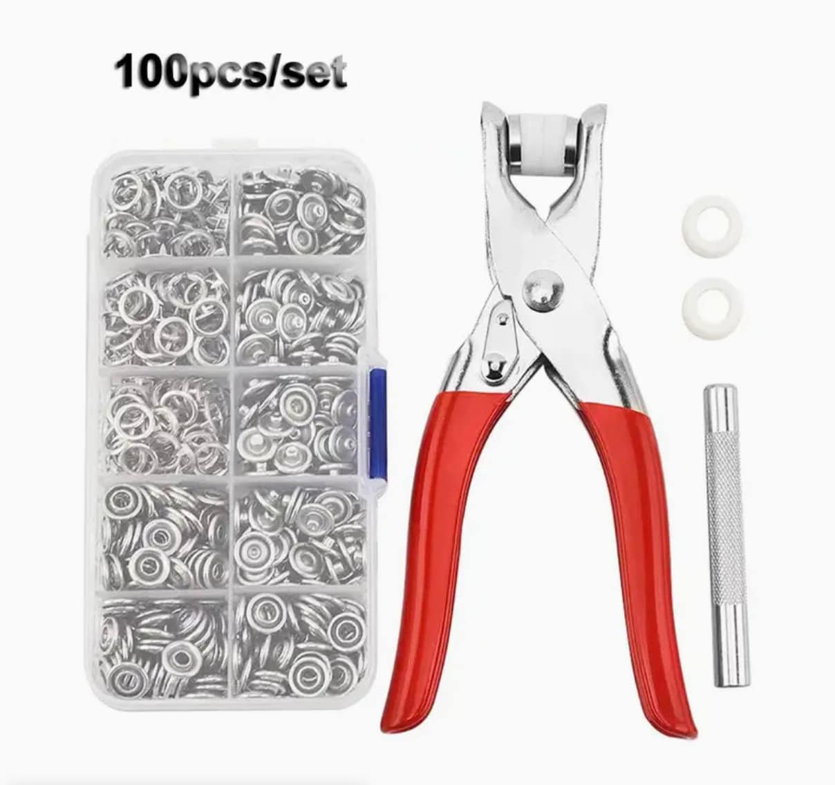 Plastic Snaps Buttons Fasteners With Plier Tool T3 No-sew KAM Snap Starter  Kit 15 Colors Poppers DIY Studs With Box for Woollen Wear -  UK