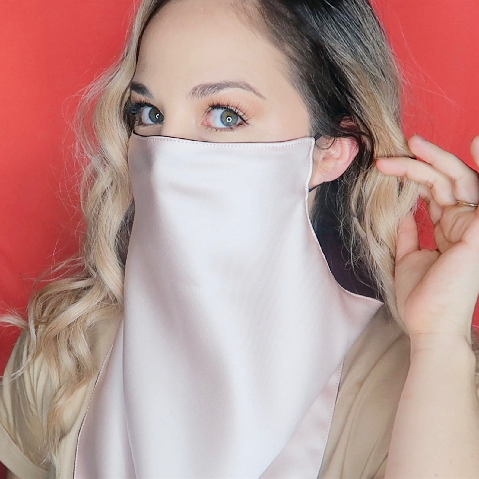 4 in 1 Scarf Face Mask Double Faced Satin Scarf Face Mask NOSE Etsy