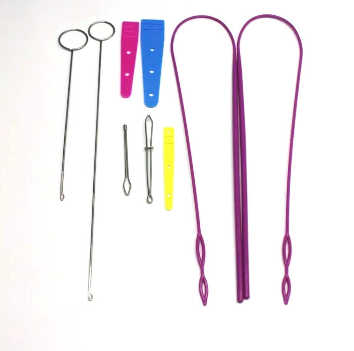 3PCS Drawstring Threader Tool Flexible Easy to Pull Plastic Drawstring  Threader Fabric DIY Knitting Accessories