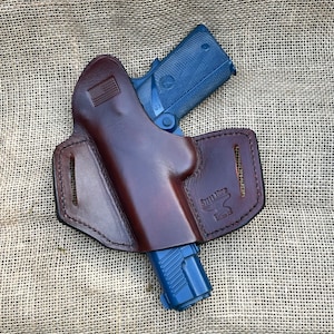 1911 Semi Auto Matching Holster & Magazine Pouch Custom Handmade CCW Concealment Colt Sig Kimber Rock Island .45ACP image 8