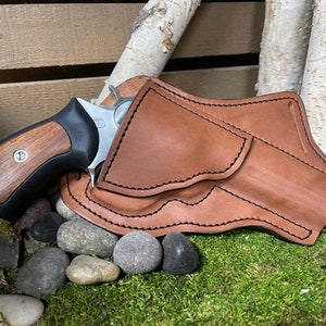 Colt Python Cross Draw Leather OWB Holster Concealed Carry 4&quot; Barrel