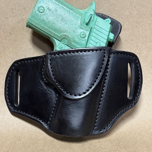 Leather OWB  pancake holster for the  Sig Sauer P239 9mm concealed carry