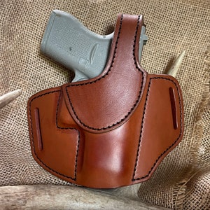 Glock 17 22 31 37 Thumb Break Pancake Leather Concealed Carry Holster
