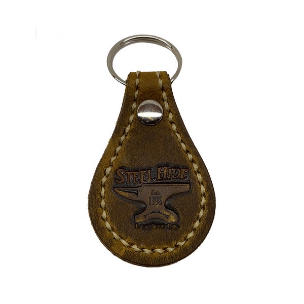 Leather Keychain Handsewn Fob