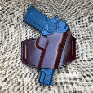 1911 Semi Auto Matching Holster & Magazine Pouch Custom Handmade CCW Concealment Colt Sig Kimber Rock Island .45ACP image 5