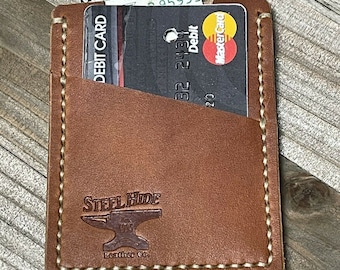Minimalist Leather Card Holder Wallet Handmade