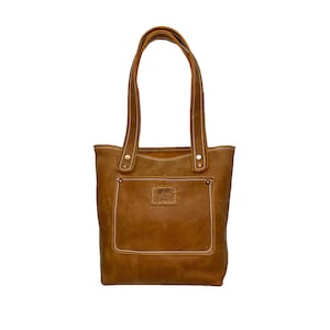 Bolso de mano pequeño de cuero hecho a mano y elaborado