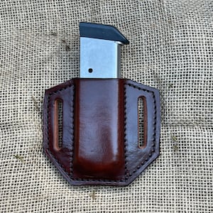 1911 Semi Auto Matching Holster & Magazine Pouch Custom Handmade CCW Concealment Colt Sig Kimber Rock Island .45ACP image 7