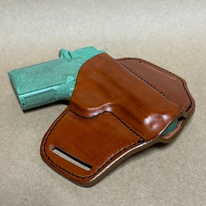 Leather OWB  pancake holster for the  Sig Sauer P239 9mm concealed carry
