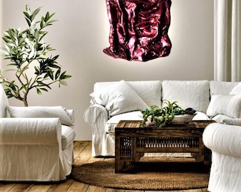 Modern 3D Plaster Wall Art, Abstract Textured Sculpture
