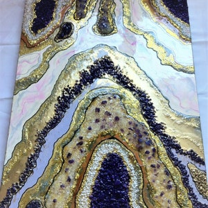 40x27 in. Original Resin Geode Artwork, Handmade Resin Geode Artwork, 3D Resin Geode Art, Abstract Resin Geode Wall Artwork, Home Decor.