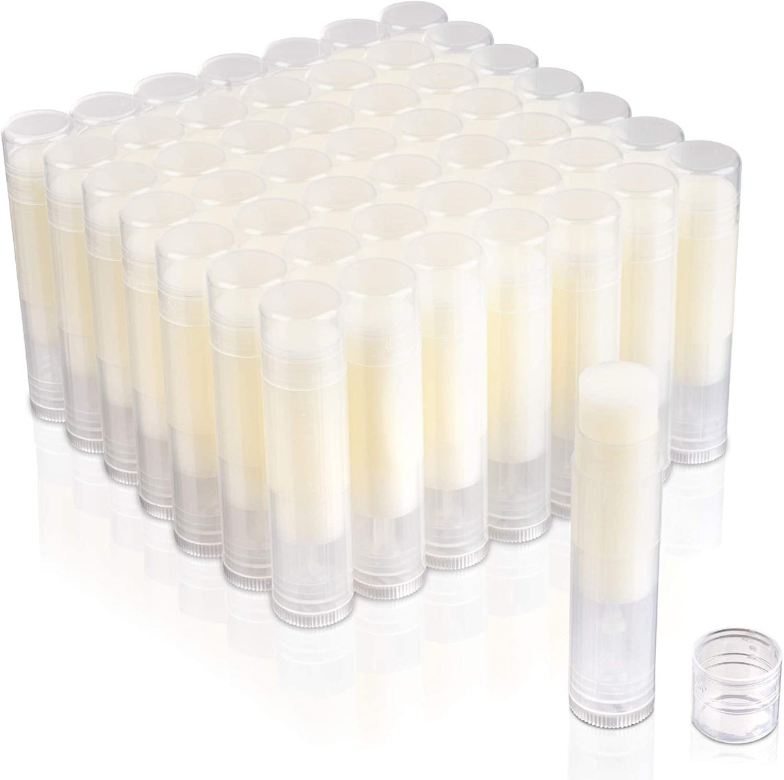 White Solid Lip Balm Bulk Containers With Fresh Coconut and Strawberry