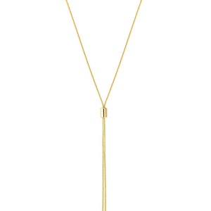 18K Gold Filled Adjustable Bolo Box Chain Tie With Gold Beads For Wholesale Bolo Ties (G138)