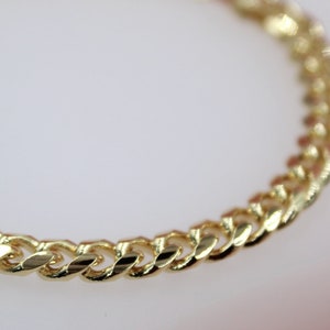 18K Gold Filled 5mm Diamond Cut Miami Cuban Bracelet For Wholesale Bracelet (I418)