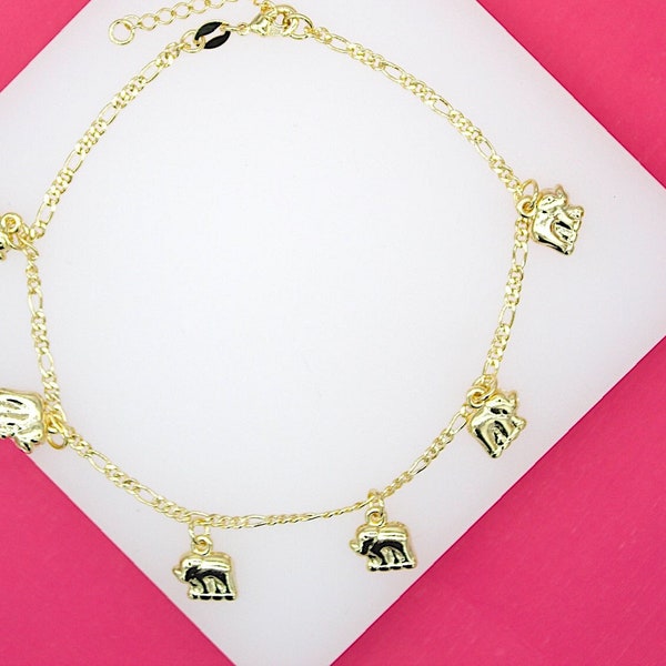 Elephant Anklet Etsy