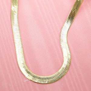 18K Gold Filled 4mm Herringbone Snake Chain For Wholesale Necklace Jewelry Making Supplies (H29-37)(E174)(I18-19)