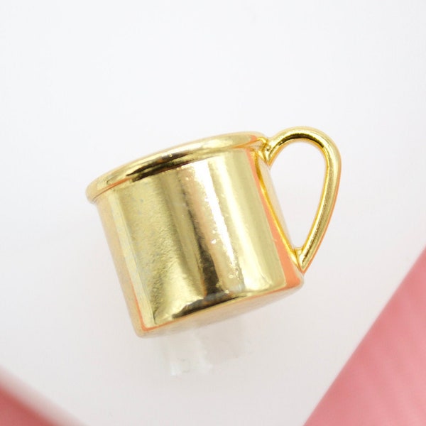 Tasse de tasse à café remplie d’or 18K avec pour les fournitures de bijoux en gros et les résultats pendentifs (A12)