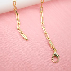 18K Gold Filled 3mm PaperClip Chain For Wholesale Clip Chains And Jewelry Making Supplies Findings F177-178 image 1