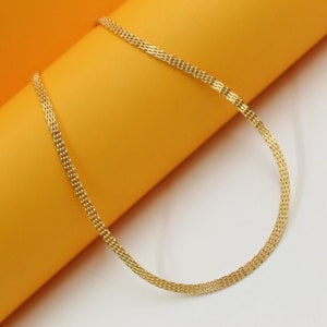 18K Gold Filled Mesh Necklace Chain | Gold Mesh Necklace | Gold Filled Mesh Choker | Gold Unisex Chain | Wholesale Jewelry (F237A)