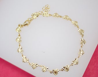 Designed Heart Bracelet For Wholesale Jewelry And Findings 18K Gold Filled (I200)