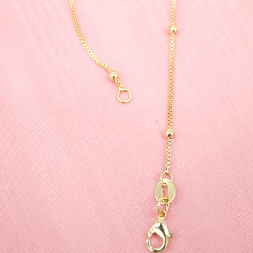 18K Gold Filled Box Chain With Gold Tube for Wholesale Etsy
