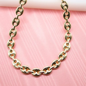 18K Gold Filled 8mm Thick Puffy Mariner Link Chain For Wholesale Chains (F143-144)