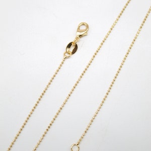 18K Gold Filled Ball 1mm Diamond Cut Chain For Wholesale Necklace Delicate Dainty Jewelry Making Supplies (F262)