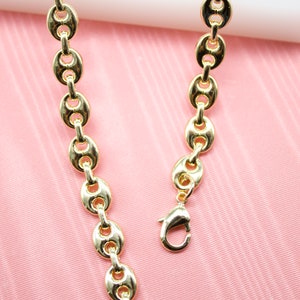 18K Gold Filled 8mm Thick Puffy Mariner Link Chain For Wholesale Chains (F143-144)