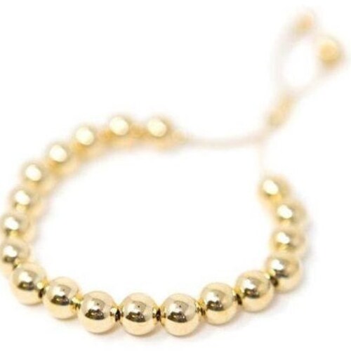18K Gold Filled Pearl Adjustable Bracelet for Wholesale Etsy