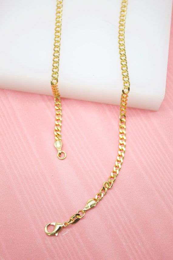 4 Mm Chain Link,necklace,gold Chain,jewelry Making Chain,wholesale