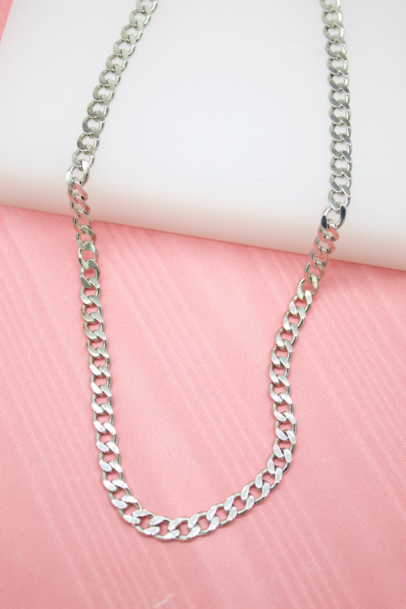 18K Gold Filled 4mm Cuban Curb Link Chain For Wholesale Chains And Jewelry Making Supplies Findings