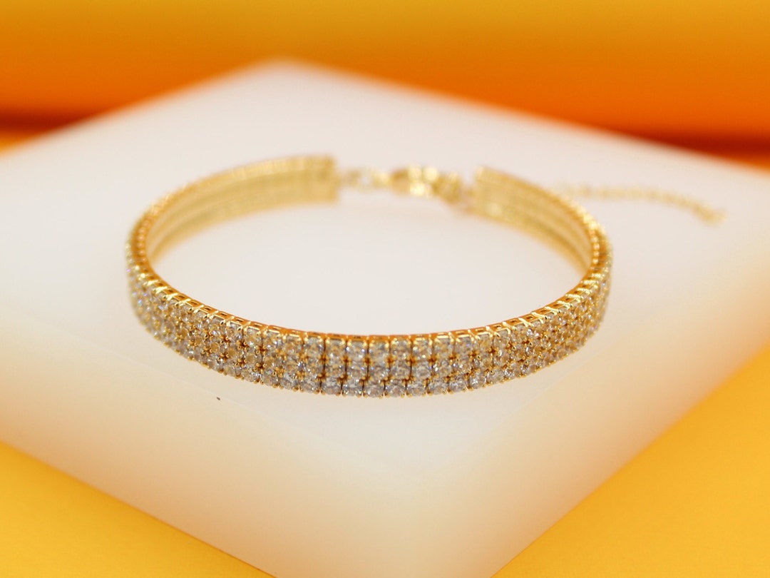 THICK STRETCHY TENNIS BRACELET