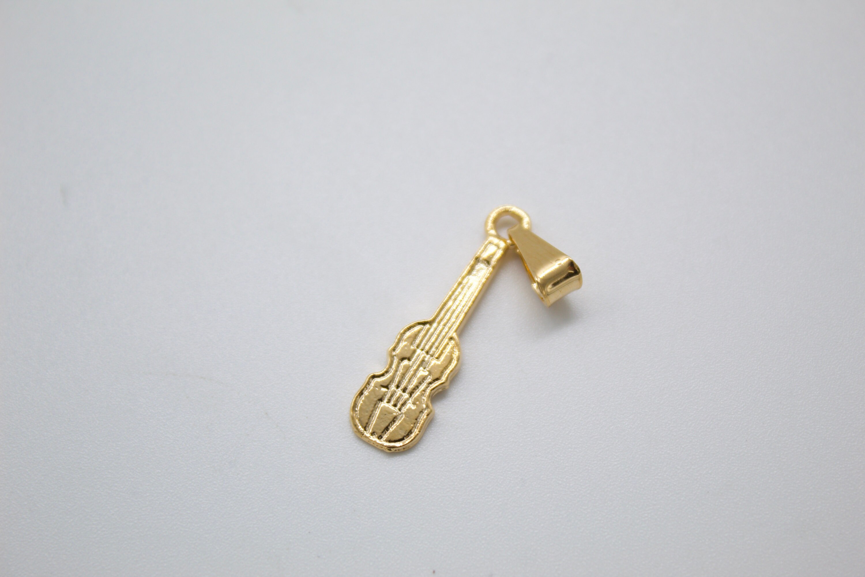 18K Gold Filled Ukulele Charm Pendant Jewelry Making Necklace Etsy