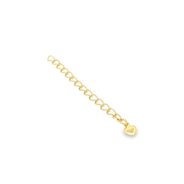 18K Gold Filled Chain Extender With Heart For Wholesale Extensions & Extenders