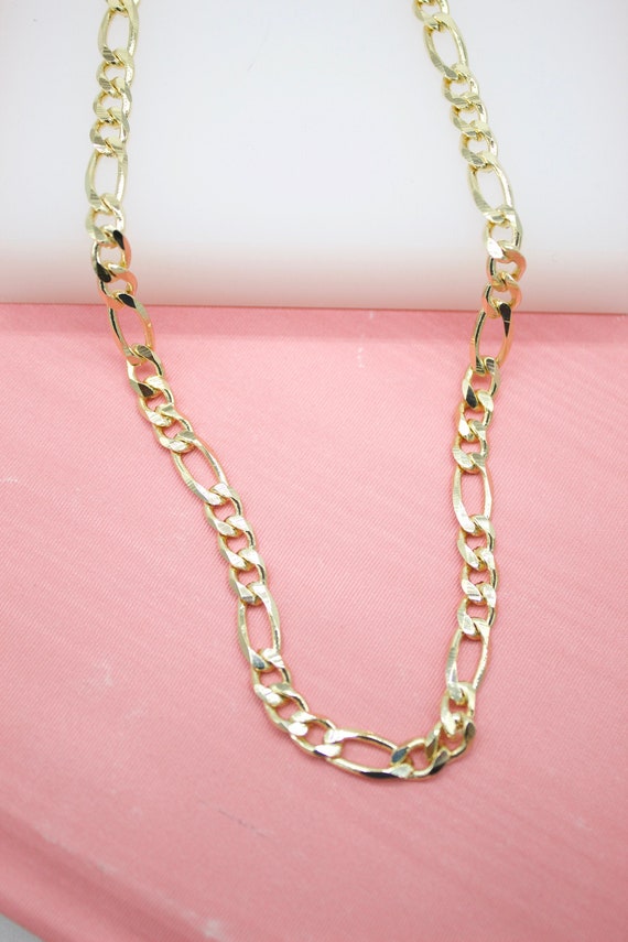 18K Gold Filled 6mm Figaro Chain for 