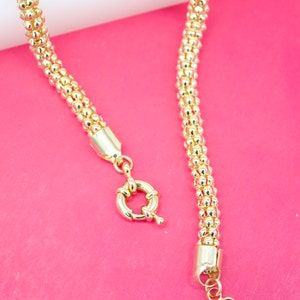 18K Gold Filled Round 6mm Popcorn Chain For Wholesale Chains (F211)