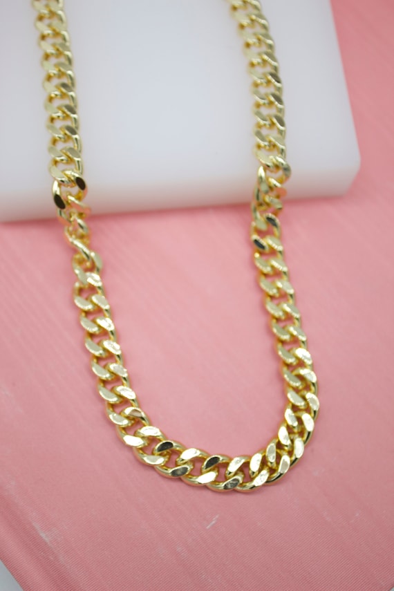 Solid gold cuban link chain wholesale clearance
