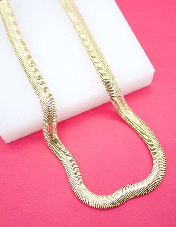 18K Gold Filled 8mm Slinky Snake Chain For Wholesale Jewelry Making H1