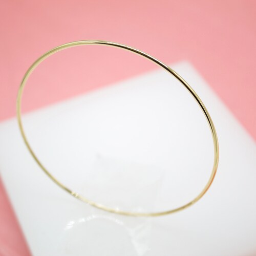 18K Gold Filled 3mm Bangle for Adults Wholesale Bangles & Etsy