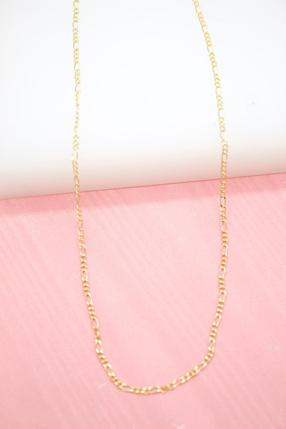 18K Gold Filled 1mm Link Figaro Chain 