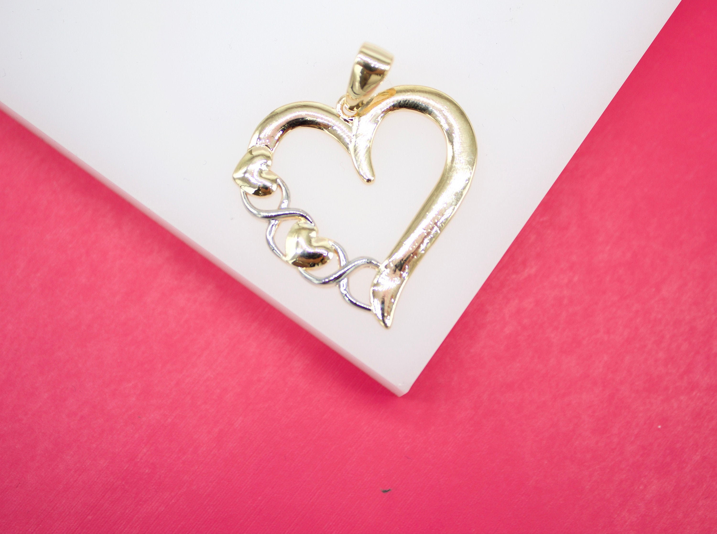 18K Gold Filled Love Heart Pendant for Wholesale Jewelry - Etsy