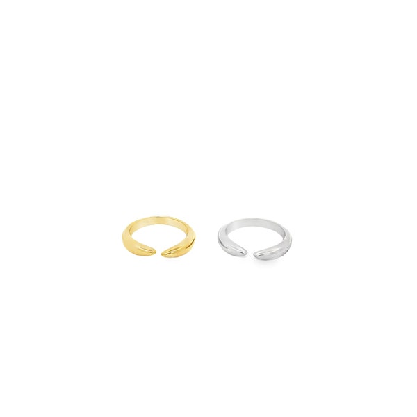 18K Gold Filled Open Ring | Gold Plain Open Ring | Stacking Ring | Dainty Gold Ring | Gold Stackable Ring | Wholesale Ring (D109)