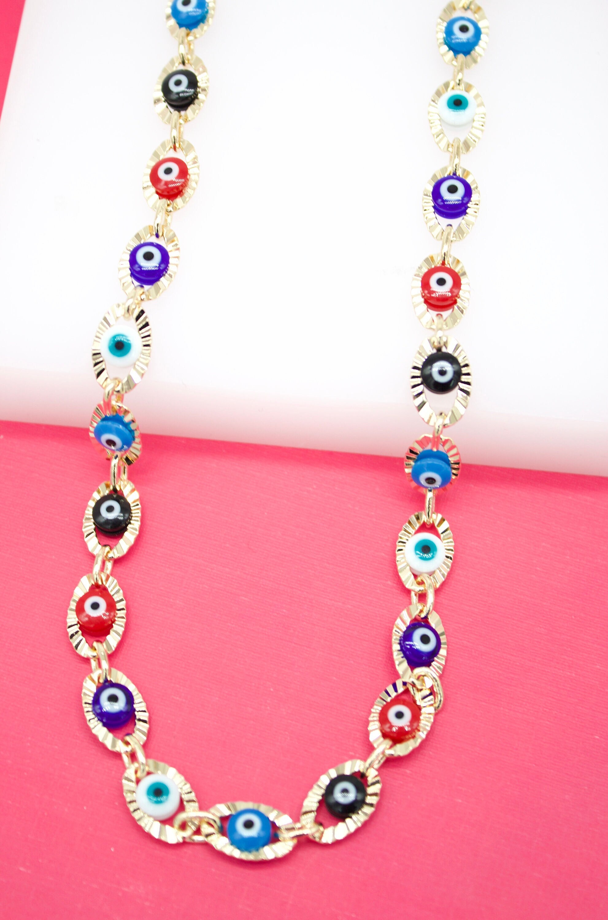 Evil Eye Blue Bead Necklace - Pretty Much Store
