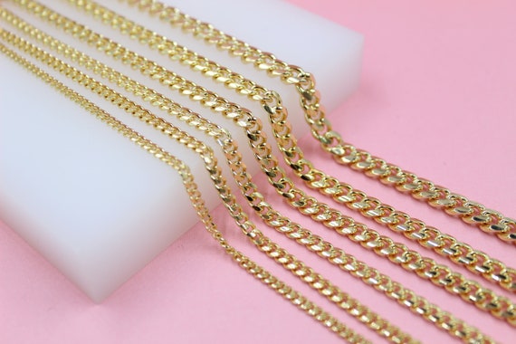 Wholesale Gold Filled 1.2mm Curb Chains, 18K Gold Filled Necklace, Finished  Necklaces, Jewelry Supplier, Bulk Wholesale Curb Chain Necklace 