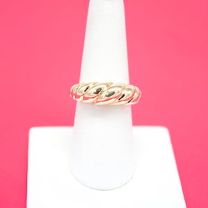 18K Gold Filled Designed Twisted Ring Jewelry Wholesale Rings (D51)