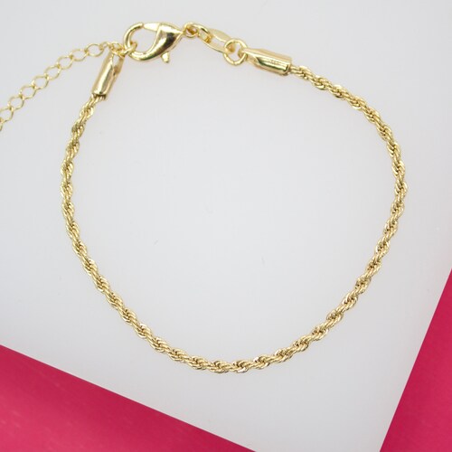 18K Gold Filled Pearl Adjustable Bracelet for Wholesale Etsy